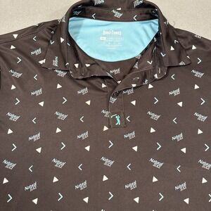 Bogey Bros Golf Natural Slice Polo Shirt Mens XL Black All Over Print